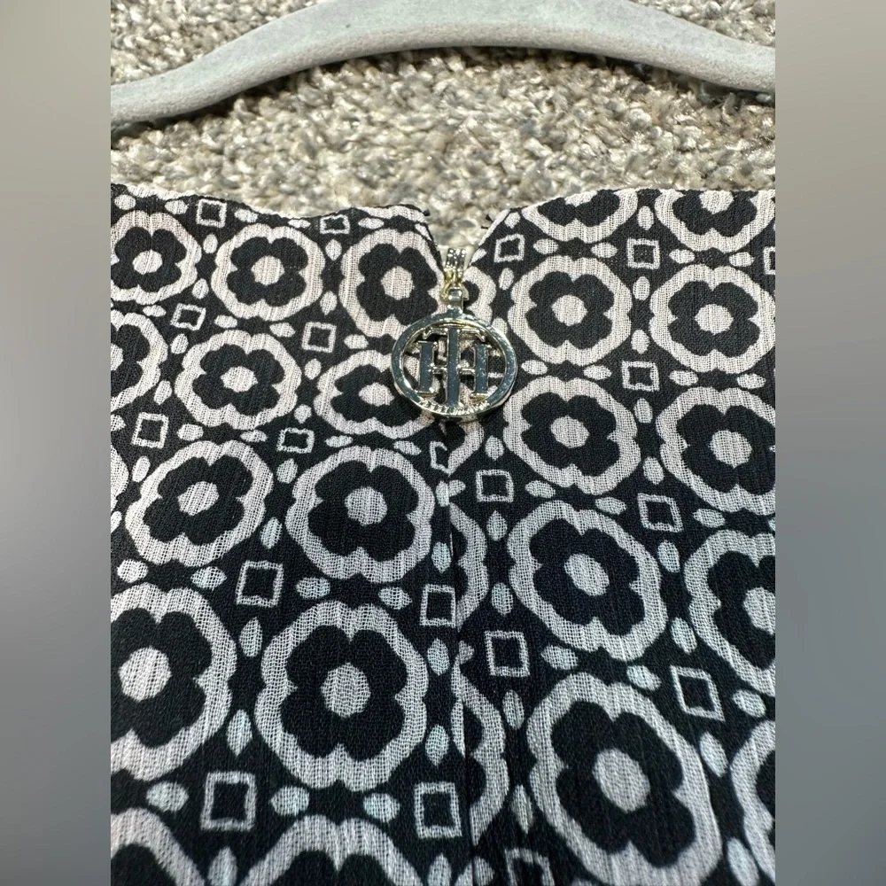 NWT Tommy Hilfiger Faux Wrap Short Sleeve Chiffon Dress Size 8 - Picture 7 of 9